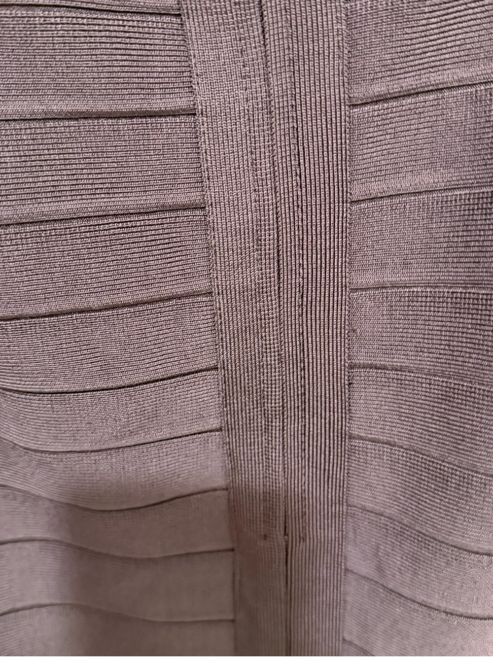 Herve Leger Strapless Bandage Knee Length Dress in Charcoal Gray M - Picture 5 of 6